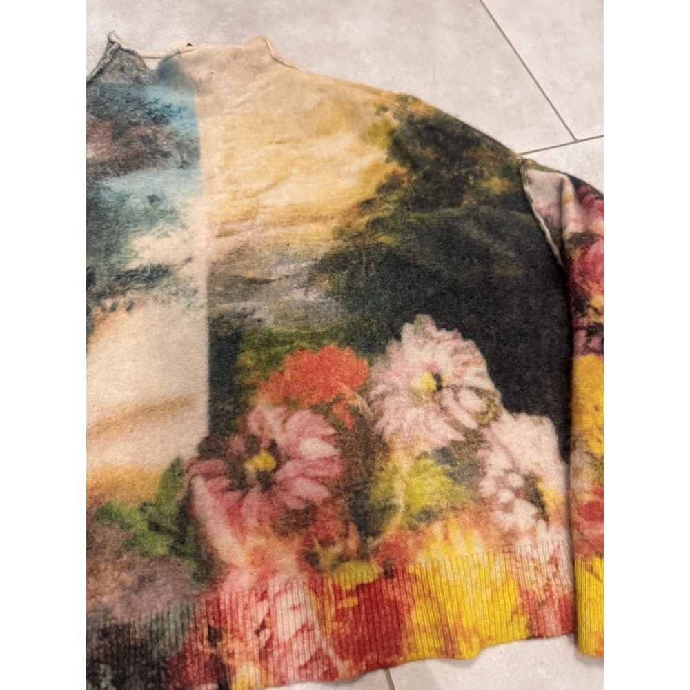 Pilcro Anthropologie Cashmere Alani Sweater Women's XS Floral Soft Pullover - Picture 3 of 9